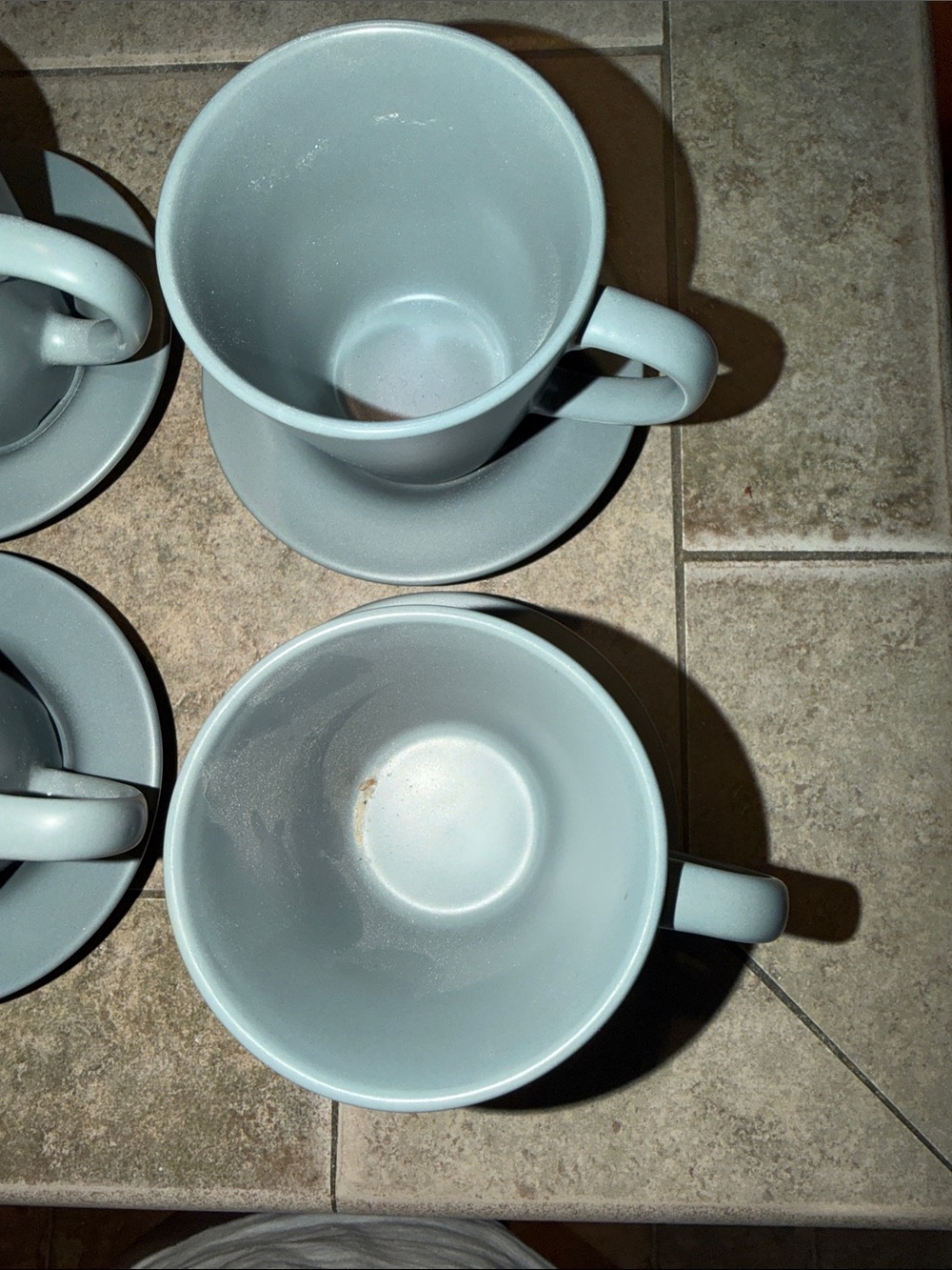 Discontinued IKEA DINERA Matte Grey-Blue Cup & Saucer Set of 6 - Picture 8 of 8